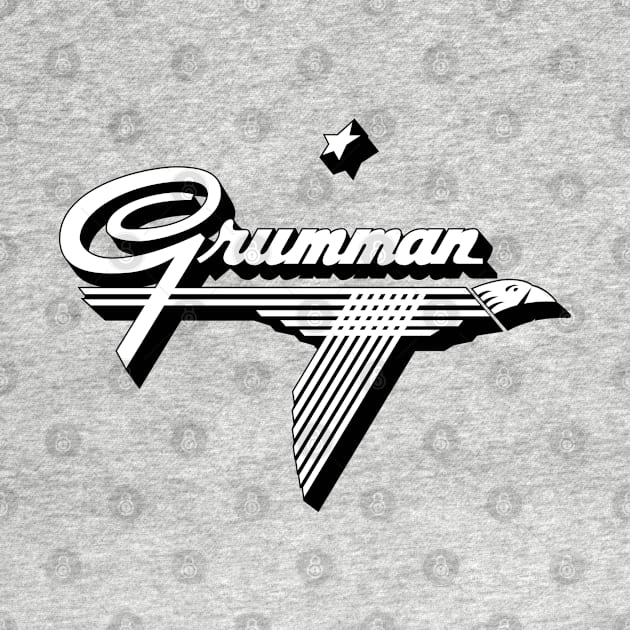 Grumman Aircraft Engineering Aerospace Corporation Company Retro Logo Art by Battlefields